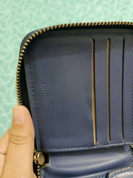 Miniso blue Wallet 5