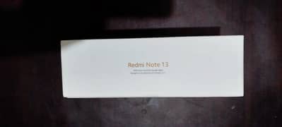 redmi note 13 with box /5 month  wronty