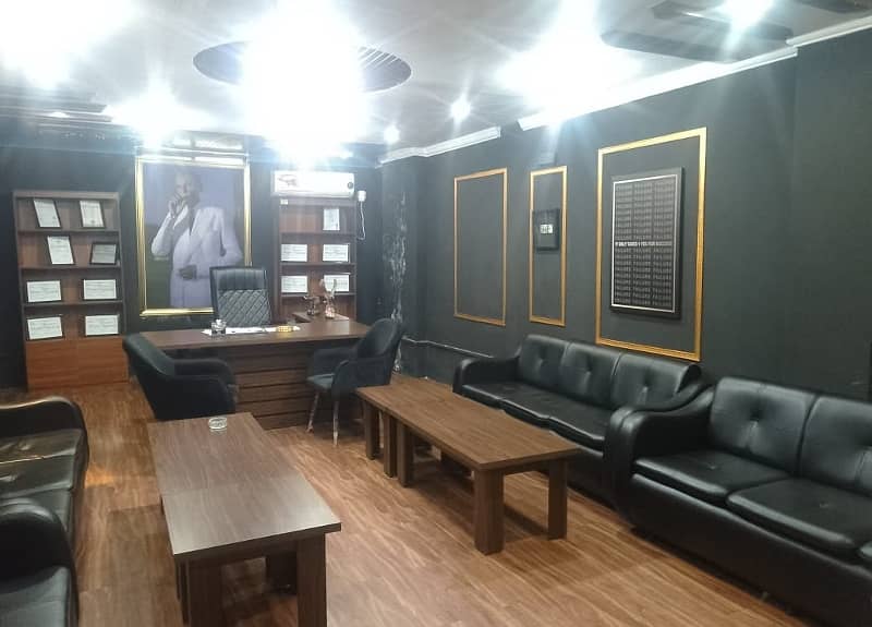 1200 square Feet Brand New Full Furnished Corporation Office For Rent At Main Boulevard gulberg 3 Lahore 17