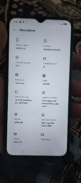 oppo A15 full box full saf set hai 2