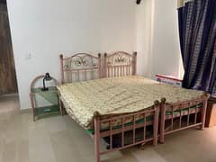 Two Metal Single Beds