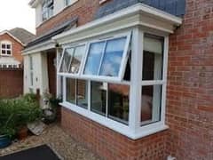 aluminium & upvc window single glaze openable door 12mm glasspartitio