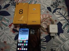 Realme 8 in New Condition With All original Aces 8+8 128gb 33W chargng 0