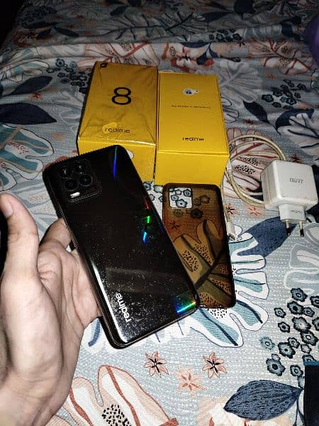 Realme 8 in New Condition With All original Aces 8+8 128gb 33W chargng 1