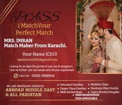 Marriage Bureau/Abroad/Proposals/Online rishta/Match Maker/Shadi