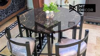 Metallic 4 Dining Table (4 seater Custom Designed) 0