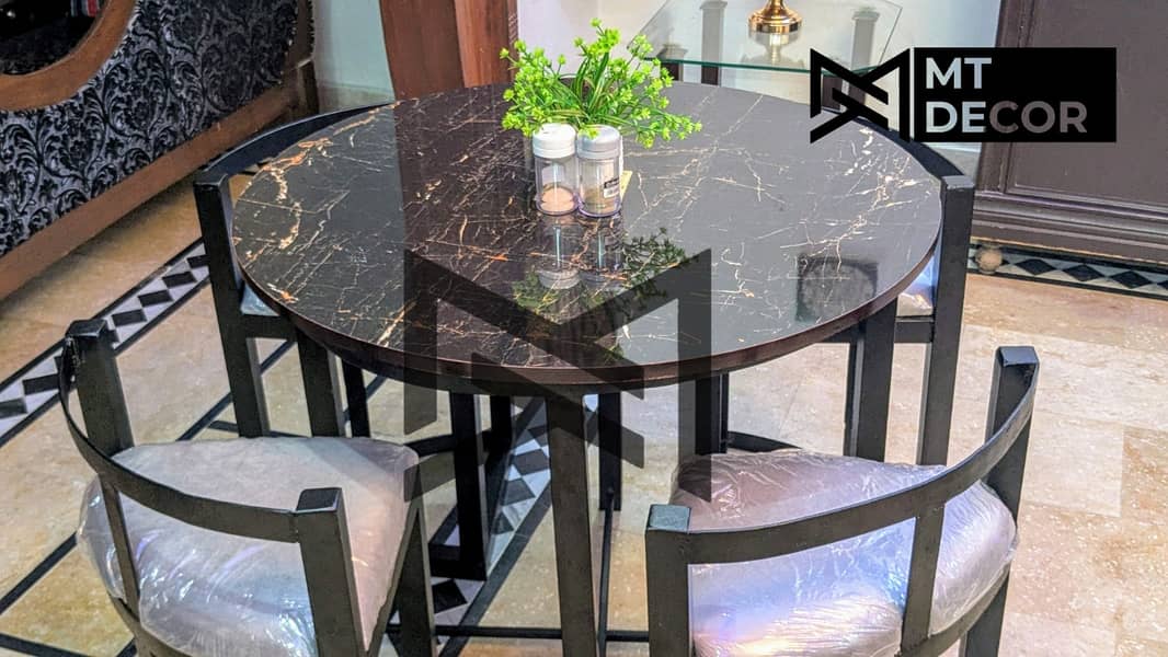 Metallic 4 Dining Table (4 seater Custom Designed) 0