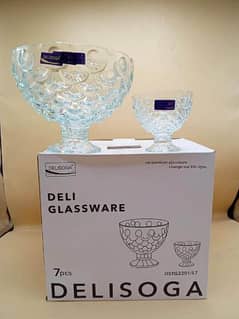 Delisoga Glass Ware Ice cream set, 7 prices .