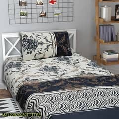 2 Pcs Crystal Cotton Printed Single Bedsheet