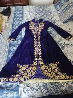 plum purple heavy zari dress & dupatta 0