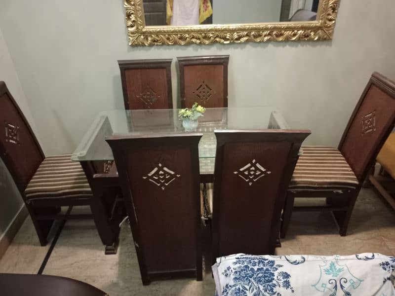 only 6 Chairs are available for sale , Table not included 0