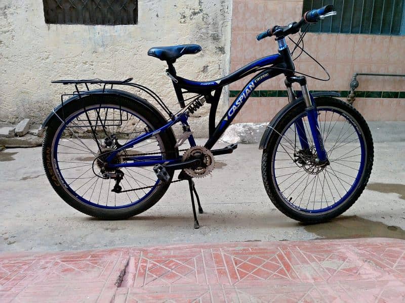 Caspian Mountain Bike, Dual Shocks with Disk Brakes & Gears 2