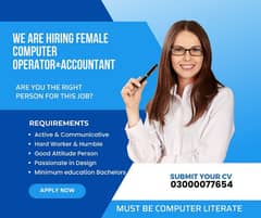 female computer opreter + accountant