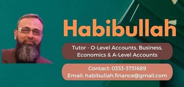 O/A-Level Accounts and O-Level Economics and Business Tutor