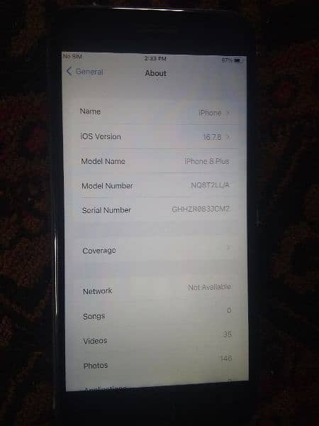 iphone 8 plus 
non pta jv
64 gb 
black colour
10/10 condition 1