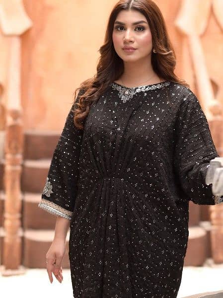 Formal Black Kaftan Dress 1