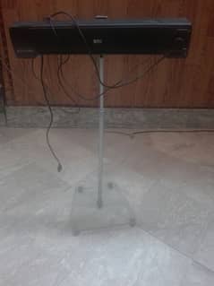 HOME LED SOUND GLASS STAND WITH SPEAKERS