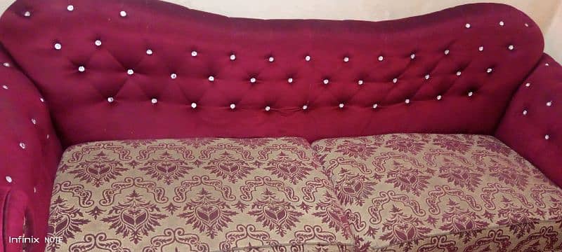 Red color long and strong Sofa set 1