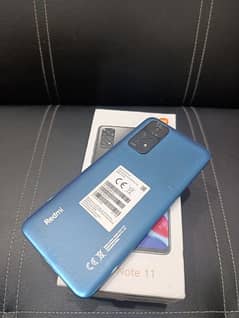 Redmi note 11 6gb 128gb with complete box blue colour  all ok