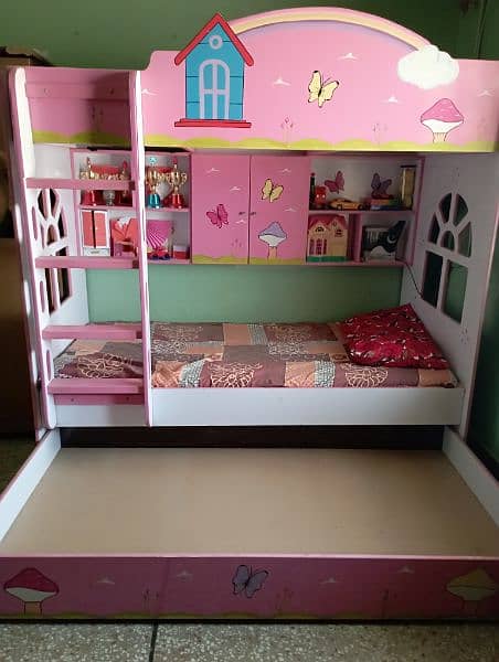 wooden bunk bed without mattress 1