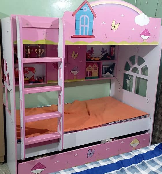 wooden bunk bed without mattress 3