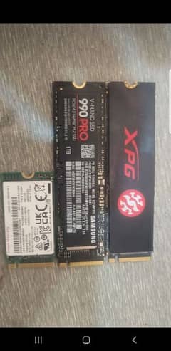 1TB NVMe 990 pro,  256 NVMe, 128 m2 ssd 0