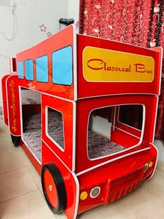 Bunk Bed with Mattresses (school bus theme) 0