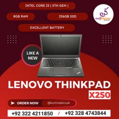 Lenovo Thinkpad X250 Core i5 5th Gen, 8GB RAM, 256GB SSD, 12″