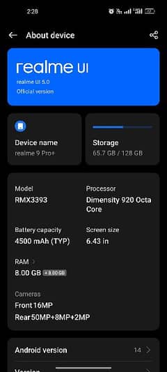 REALME 9pro plus