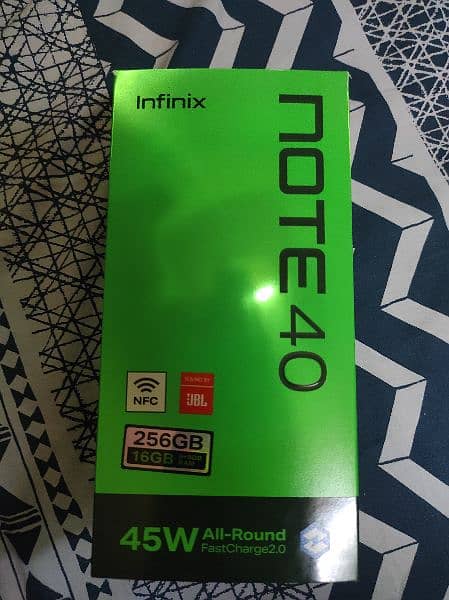 Infinix Note 40 Official PTA approved 16/256 0