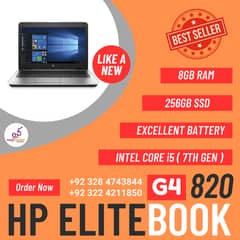 HP Elitebook 820 G4 Core i5 7th Generation - 8GB Ram, 256GB SSD 12″