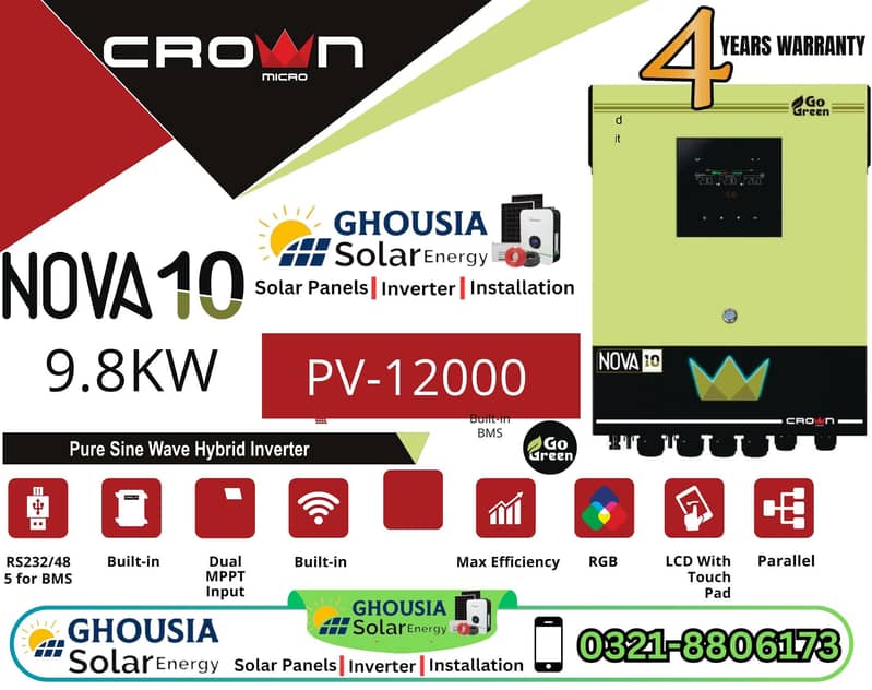 Hybrid Solar System/ Inverter/ Solar panels /10kw Knox on grid 14