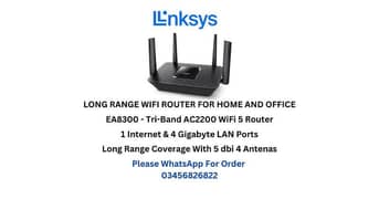 Tri-Band Linksys EA8300 AC2200 Wifi Router Branded.