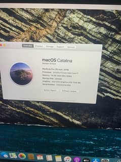 Macbookpro 2019 i7 15 inch ratina display ram 16 ssd 512 4 gb graphics