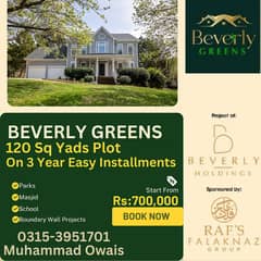 Beverly Greens 120 Sq Yards Plots