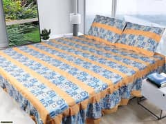 3 pcs Cotton sotton patchwork double bedsheet