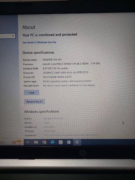 HP 15 Comet Lake - 10th Gen Core i3 08 GB Ram + 256 Gb SSD 15.6 10