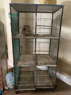 Six portion metal cage is up for sell in good condition.