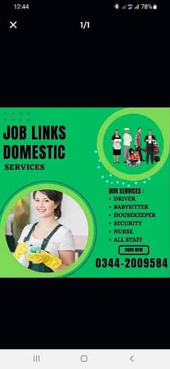 Housemaids cooks Driver's Babysitters Nanies Nurses Available