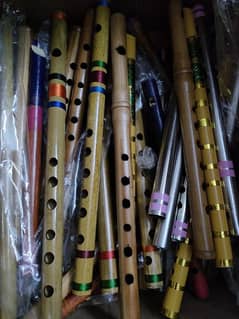 All scale Natural Medium Side Blown Bamboo Flute بانسری