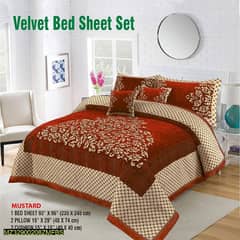 5 pcs velvet jacquard double bedspread