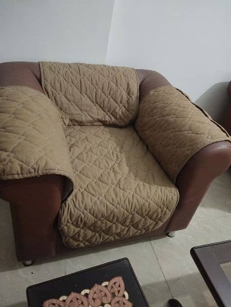 sofa set and tables for sale 2