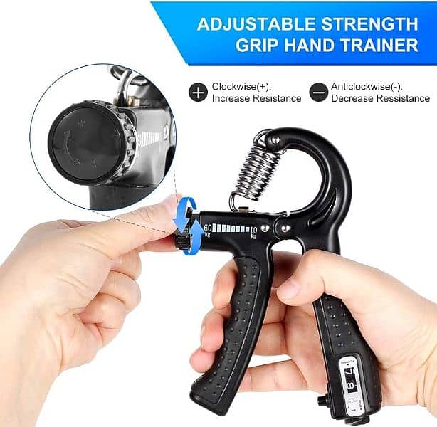 Adjustable Hand Grip Power Exerciser Forearm Workout 10-40kg Non-Slip 1