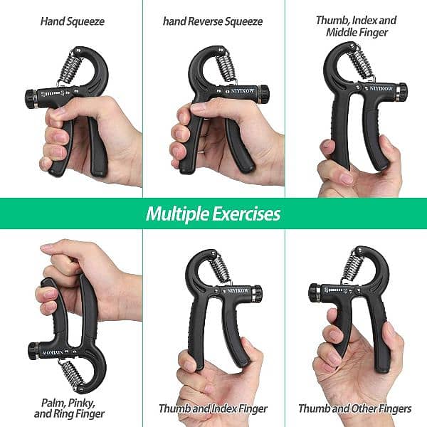 Adjustable Hand Grip Power Exerciser Forearm Workout 10-40kg Non-Slip 6