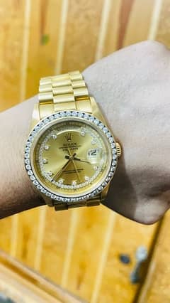 Rolex watch Day Date Full gold & Diamonds 0