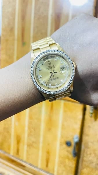 Rolex watch Day Date Full gold & Diamonds 2