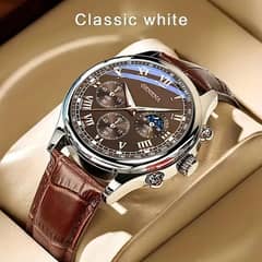 GENEVA High Quality Men's Luxury Belt Fashion Quartz Watch Men Round