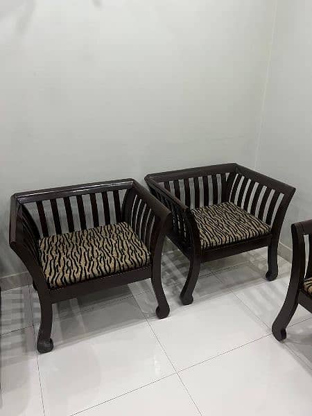 Pure Wooden 4 seater Sofa set 1