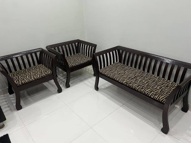 Pure Wooden 4 seater Sofa set 2