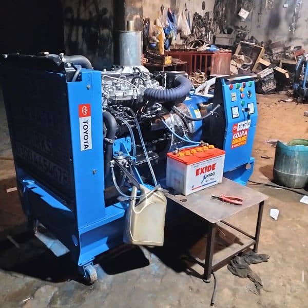 25kva generator Toyota 2L. 2400cc  engine genuine parfees lod 22amper 5